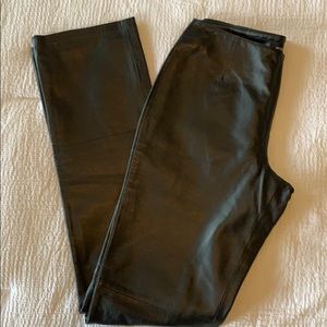 Moda International Black Leather Pants. Size 2.